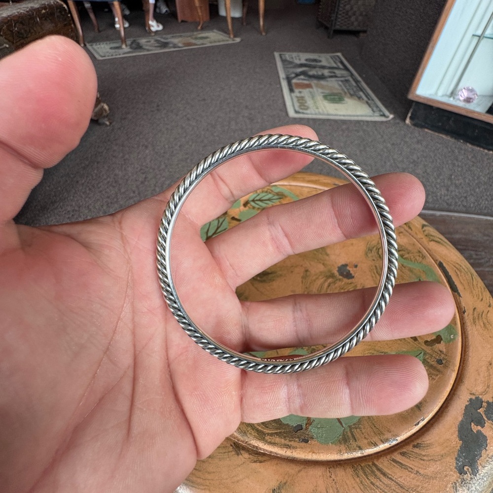Used David Yurman Twisted Bangle Bracelet - Picture 3 of 4